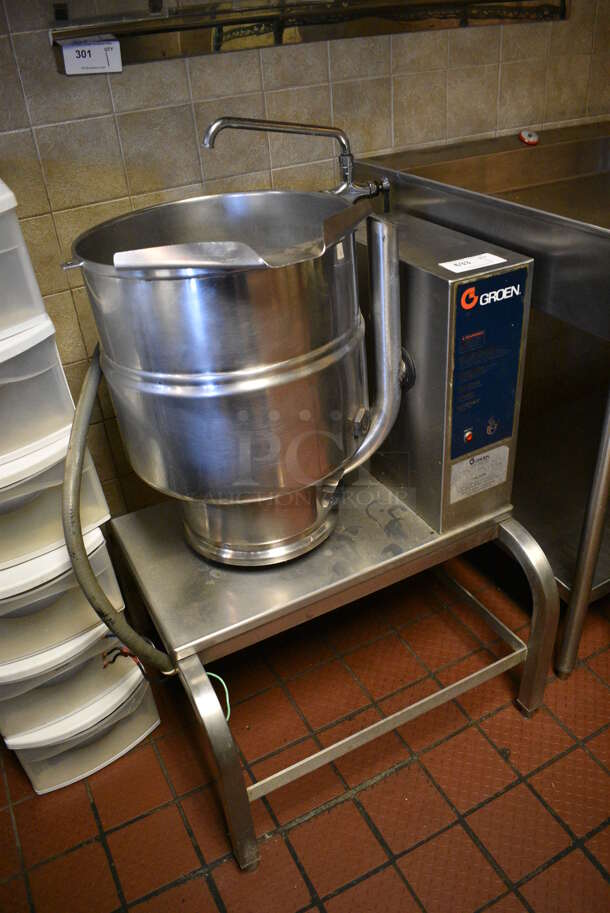 BEAUTIFUL! Groen Model TDB-40 Stainless Steel Commercial Floor Style 40 Quart Electric Powered Tilting Kettle. 28x28x48. Unit Was Working When Restaurant Closed! - Image 2 of 8