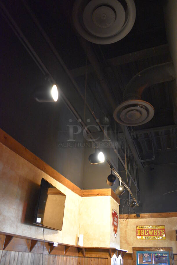 26 Track Lights on 8 Metal Strips. BUYER MUST REMOVE. 26 Times Your Bid! - Image 2 of 2