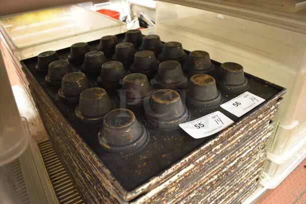 14 Metal 20 Cup Muffin Baking Pans. 18x26x2.5. 14 Times Your Bid! - Image 2 of 2