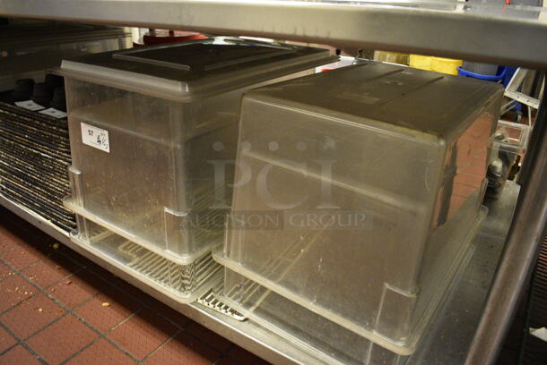 4 Poly Clear Bins w/ 4 Lids. 18x26x15. 4 Times Your Bid! - Image 2 of 3