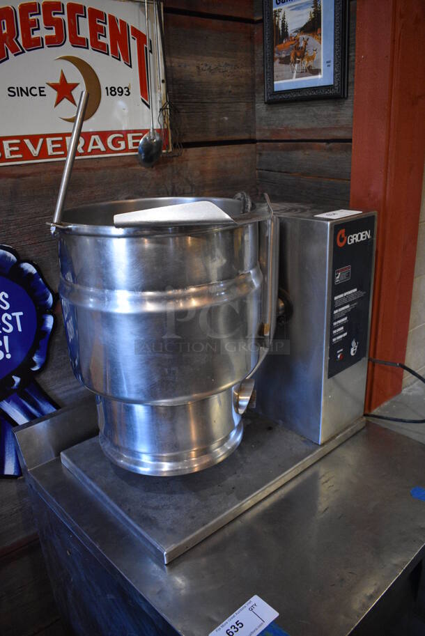 BEAUTIFUL! 2010 Groen Model TDB-20 Stainless Steel Commercial Countertop 20 Quart Electric Powered Tilting Kettle. 208 Volts, 3 Phase. 24x17x30. Unit Was Working When Restaurant Closed! - Image 3 of 7