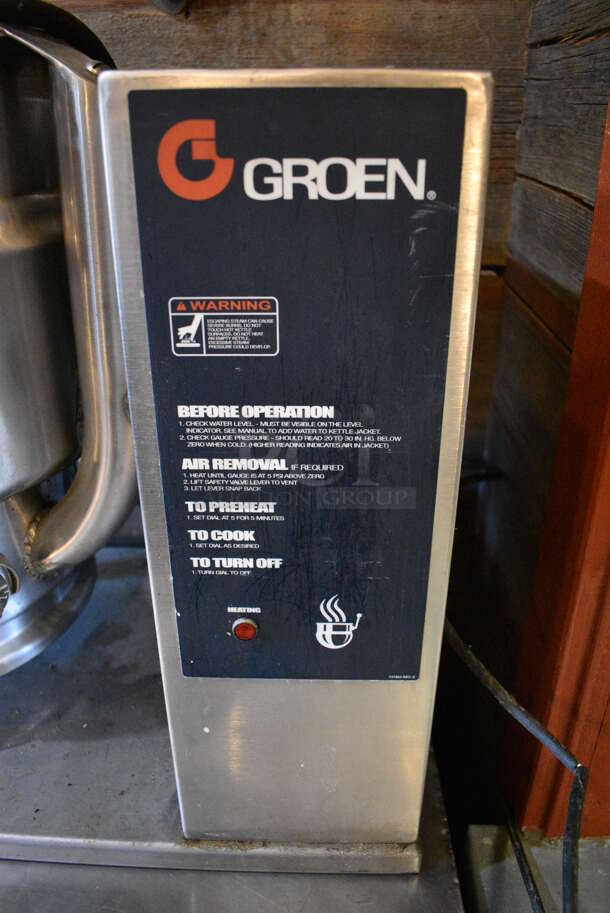 BEAUTIFUL! 2010 Groen Model TDB-20 Stainless Steel Commercial Countertop 20 Quart Electric Powered Tilting Kettle. 208 Volts, 3 Phase. 24x17x30. Unit Was Working When Restaurant Closed! - Image 5 of 7