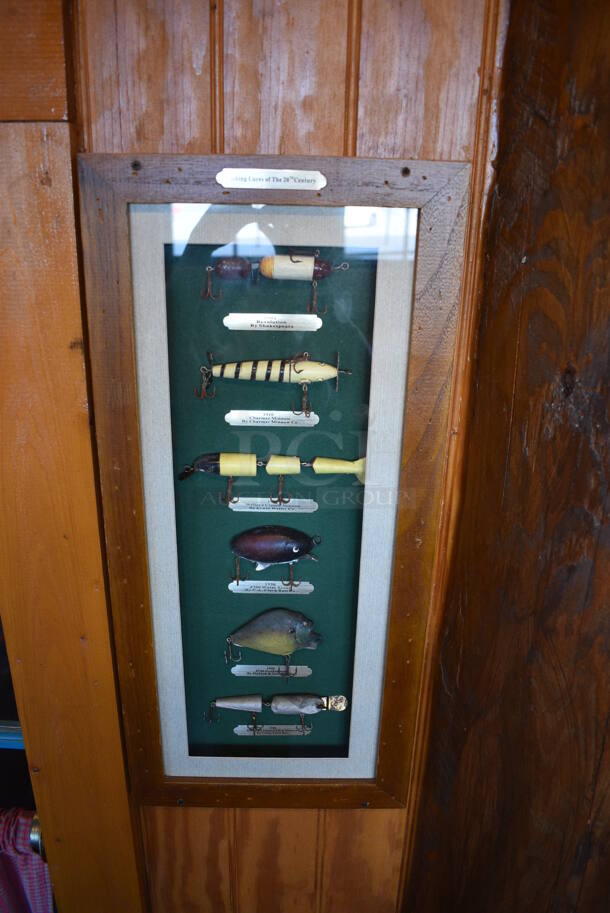 ALL ONE MONEY! Lot of Wall Decorations Including Fishing Picture, Boathouse Sign, Oars, Fish, Bait, Waterfall Picture and Outdoor Life Picture. BUYER MUST REMOVE - Image 3 of 6