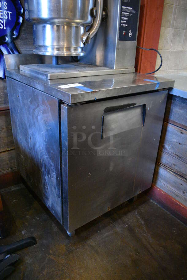 NICE! 2007 True Model TWT-27F Stainless Steel Commercial Single Door Undercounter Freezer on Commercial Casters. 115 Volts, 1 Phase. 27.5x30x39. Unit Was Working When Restaurant Closed! - Image 2 of 4