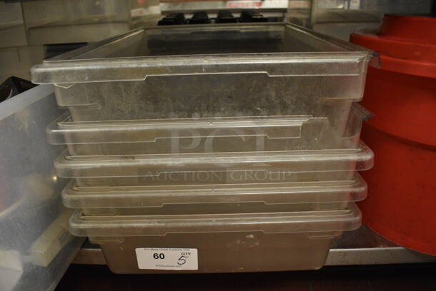 5 Clear Poly Bins. 18x26x6, 1826x9. 5 Times Your Bid! - Image 3 of 3