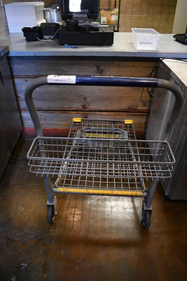 Gray Metal Cart on Commercial Casters. 26x44x40 - Image 2 of 3