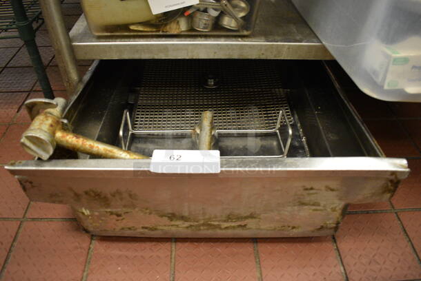 Stainless Steel Commercial Grease Trap for Fryer. 24x31x8
