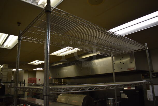 Chrome Finish 4 Tier Metro Style Shelving Unit. Does Not Come w/ Contents. BUYER MUST DISMANTLE. PCI CANNOT DISMANTLE FOR SHIPPING. PLEASE CONSIDER FREIGHT CHARGES. 60x24x86 - Image 2 of 3