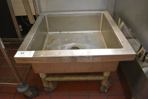 Stainless Steel Commercial Bin on Commercial Casters. 26x26x20