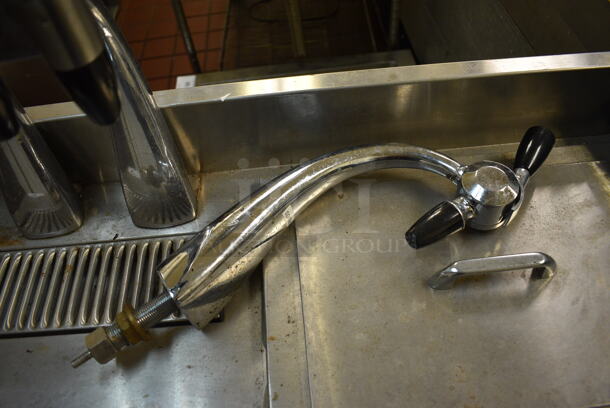 Stainless Steel Commercial Counter w/ 2 Dispensers and Ice Bin. 30x15x52 - Image 6 of 6