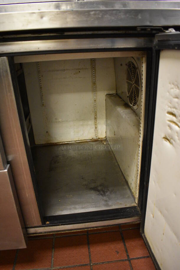 GREAT! True Model TPP-60D-2 Stainless Steel Commercial Pizza Prep Table w/ 2 Drawers and Door on Commercial Casters. 115 Volts, 1 Phase. 60x33x42. Unit Was Working When Restaurant Closed! - Image 5 of 8
