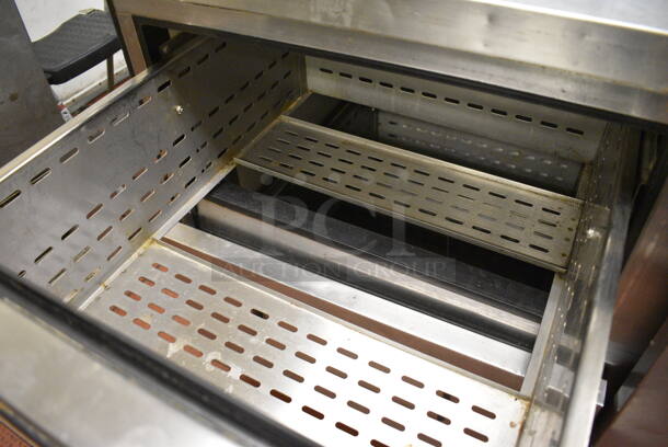 GREAT! True Model TPP-60D-2 Stainless Steel Commercial Pizza Prep Table w/ 2 Drawers and Door on Commercial Casters. 115 Volts, 1 Phase. 60x33x42. Unit Was Working When Restaurant Closed! - Image 6 of 8