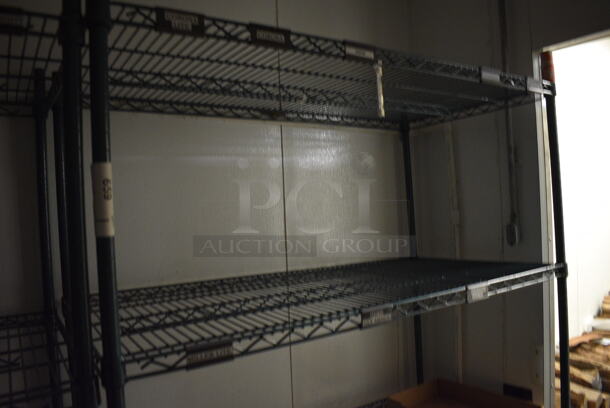 Green Finish 4 Tier Metro Style Shelving Unit. BUYER MUST DISMANTLE. PCI CANNOT DISMANTLE FOR SHIPPING. PLEASE CONSIDER FREIGHT CHARGES. 48x24x74 - Image 2 of 3