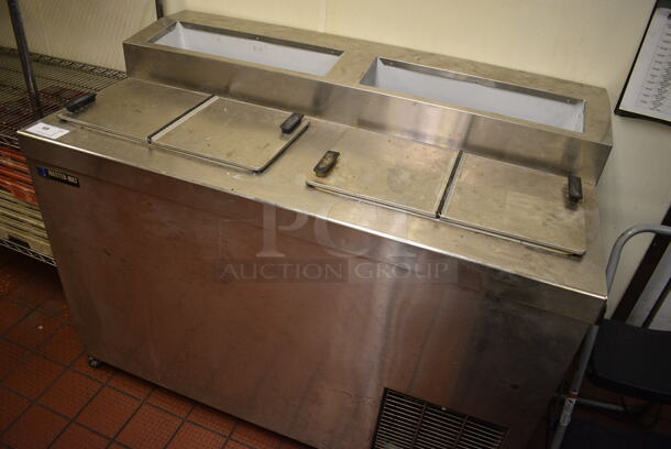 GREAT! Master Bilt Model FLR-80SE Stainless Steel Commercial Ice Cream Dipping Cabinet on Commercial Casters. 115 Volts, 1 Phase. 54.5x30x40.5. Unit Was Working When Restaurant Closed! - Image 6 of 7