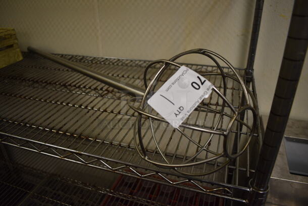 Metal Whisk w/ Long Handle. 8.5x8.5x47 - Image 1 of 2
