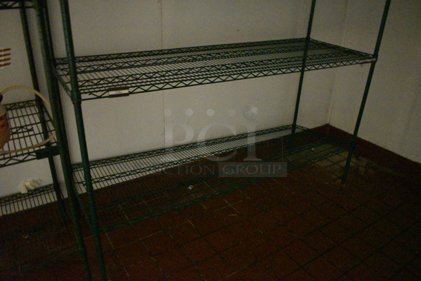 Green Finish 4 Tier Metro Style Shelving Unit. BUYER MUST DISMANTLE. PCI CANNOT DISMANTLE FOR SHIPPING. PLEASE CONSIDER FREIGHT CHARGES. 72x24x74 - Image 3 of 3