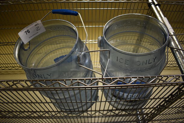 2 San Jamar Blue Poly Ice Buckets w/ 1 Metal Ice Scoop. 10x10x18. 2 Times Your Bid! - Image 3 of 3