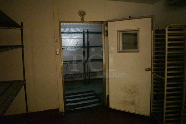 2 FANTASTIC! Imperial Walk In Boxes That Make Up One Walk Through Combo Box w/ 2 Condensers and 2 Compressors. Does Not Include Contents. BUYER MUST REMOVE. Cooler: 22'x12'x8'. Freezer: 12'x7.5'x7.5'. 2 Times Your Bid! Unit Was Working When Restaurant Closed! - Image 7 of 12