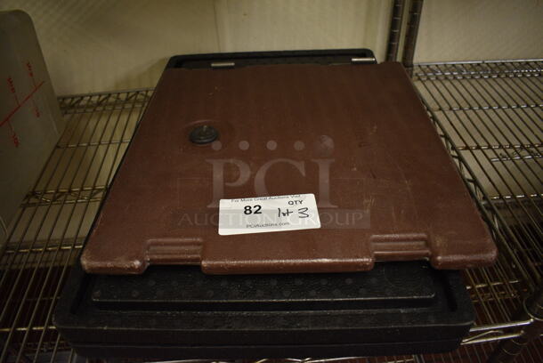 ALL ONE MONEY! Lot of 3 Various Items; Brown Door and 2 Black Pieces! 16x17x1, 17x24x1.5