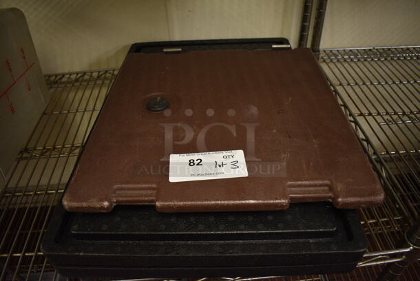 ALL ONE MONEY! Lot of 3 Various Items; Brown Door and 2 Black Pieces! 16x17x1, 17x24x1.5 - Image 1 of 3