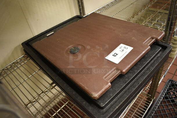 ALL ONE MONEY! Lot of 3 Various Items; Brown Door and 2 Black Pieces! 16x17x1, 17x24x1.5 - Image 2 of 3
