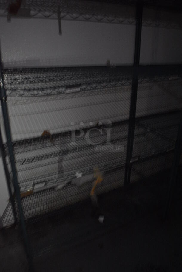 Green Finish 4 Tier Metro Style Shelving Unit. BUYER MUST DISMANTLE. PCI CANNOT DISMANTLE FOR SHIPPING. PLEASE CONSIDER FREIGHT CHARGES. 48x24x74 - Image 2 of 2