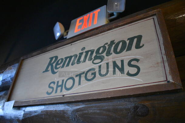 Remington Shotguns Wall Sign. BUYER MUST REMOVE. 35x1x13 - Image 2 of 3
