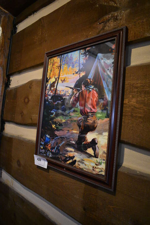 Picture of Hunter, Gun and Deer. BUYER MUST REMOVE. 18x1x22 - Image 2 of 3