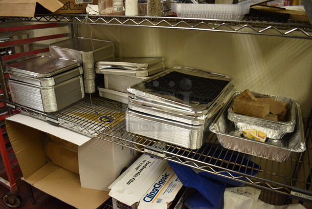 Chrome Finish 5 Tier Metro Style Shelving Unit w/ ENTIRE CONTENTS Including Paper Products! BUYER MUST DISMANTLE. PCI CANNOT DISMANTLE FOR SHIPPING. PLEASE CONSIDER FREIGHT CHARGES. 60x24x86 - Image 4 of 5