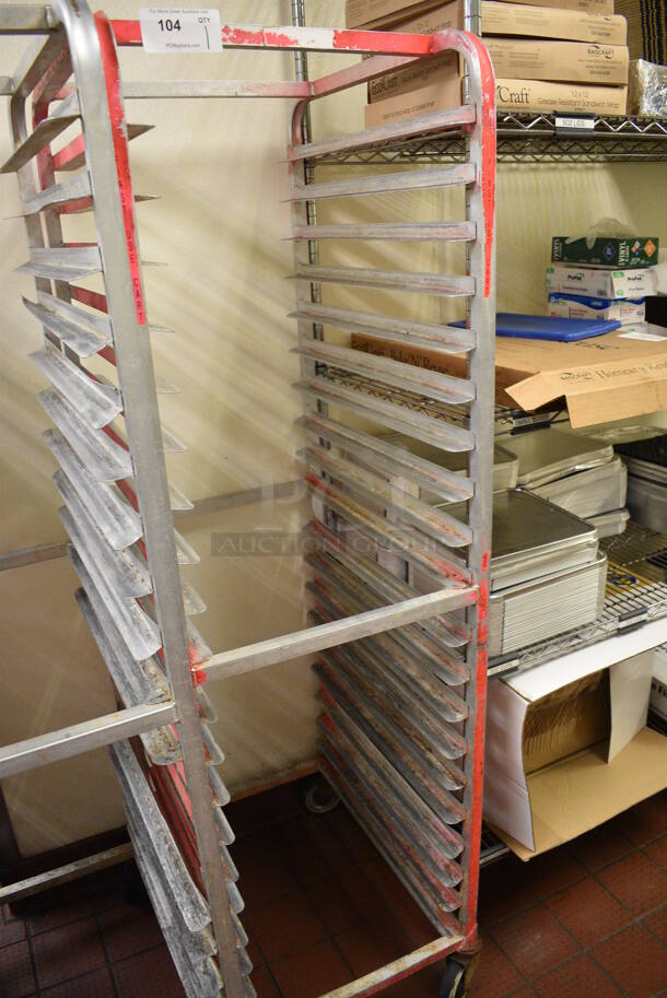 Metal Commercial Pan Transport Rack on Commercial Casters. 20.5x26x70 - Image 2 of 3