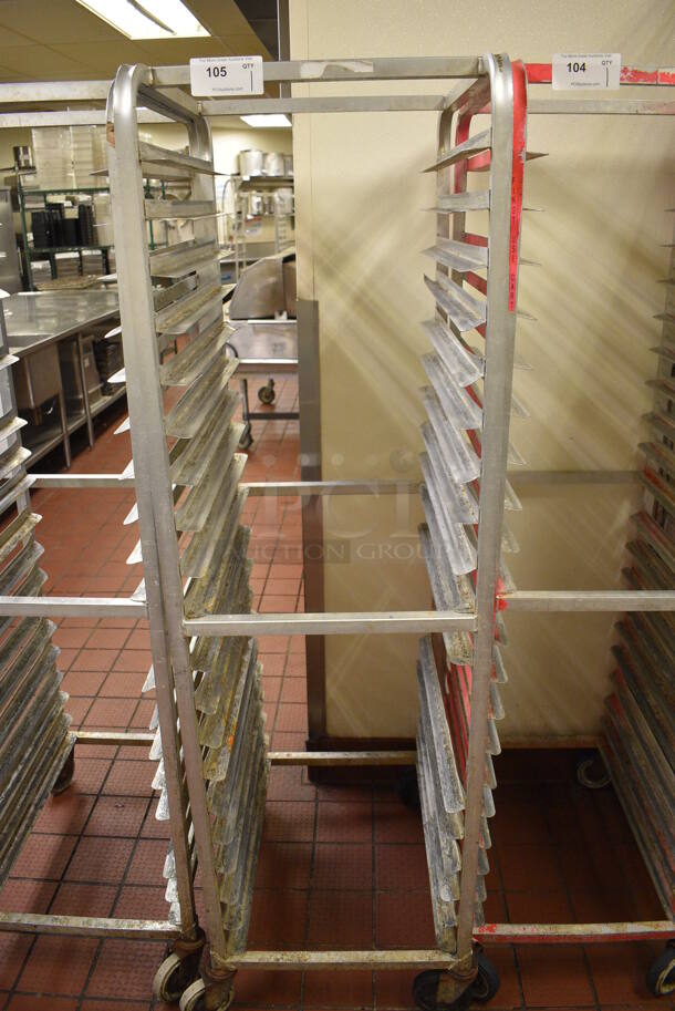 Metal Commercial Pan Transport Rack on Commercial Casters. 20.5x26x70 - Image 1 of 3