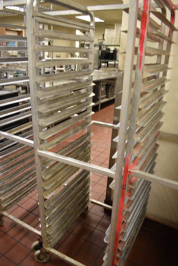 Metal Commercial Pan Transport Rack on Commercial Casters. 20.5x26x70 - Image 2 of 3