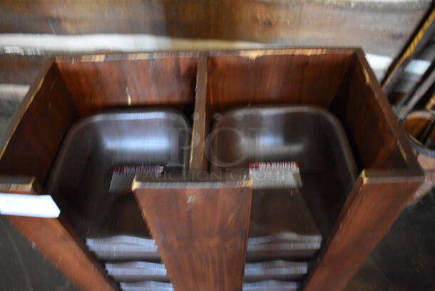 10 Brown Poly Booster Seats in Wooden Holder. 26.5x13.5x41.5, 11x10x8. 10 Times Your Bid! - Image 3 of 3