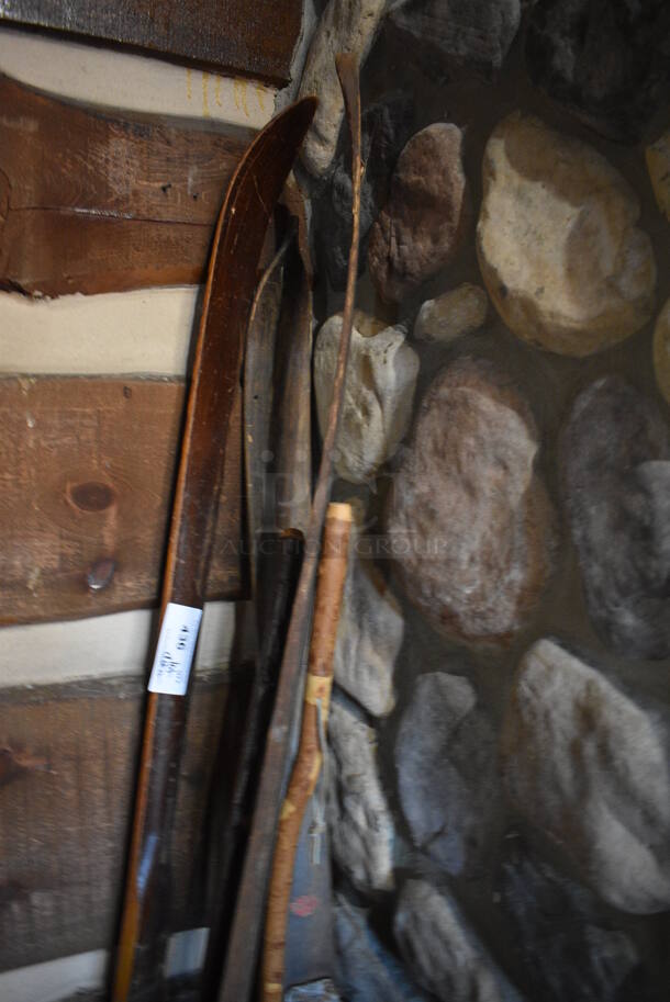 ALL ONE MONEY! Lot of Decorative Skis and Bucket! BUYER MUST REMOVE - Image 3 of 3