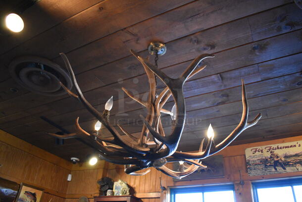2 Antler Chandeliers. BUYER MUST REMOVE. 2 Times Your Bid! - Image 1 of 5