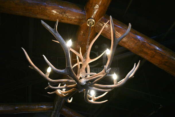 2 Antler Chandeliers. BUYER MUST REMOVE. 2 Times Your Bid! - Image 4 of 5