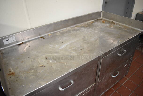 Stainless Steel Commercial Table w/ 4 Drawers. 52x24x34 - Image 2 of 5