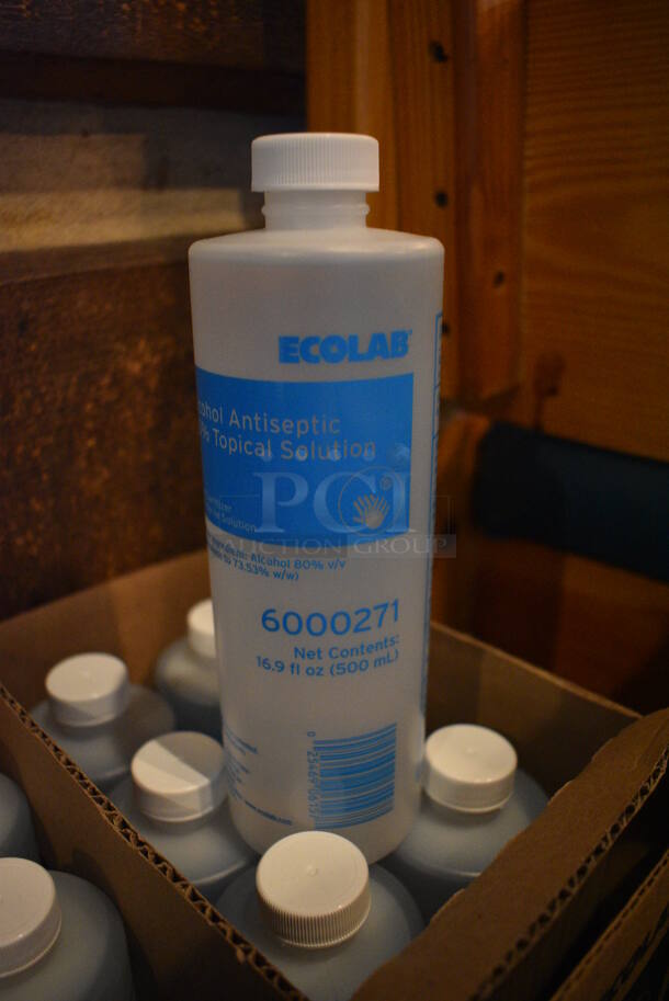 21 Bottles of Ecolab Alcohol Antiseptic Topical Solution Bottles. 2.5x2.5x8. 21 Times Your Bid! - Image 3 of 4