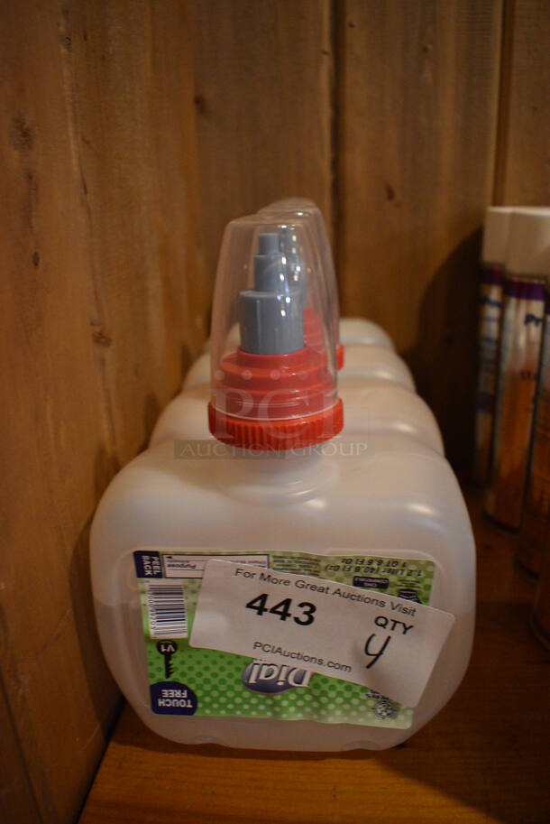 4 Dial Antimicrobial Foaming Hand Wash Bottles. 6x3x10. 4 Times Your Bid!
