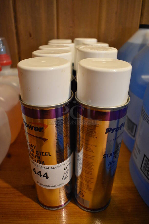 12 ProPower Spray Stainless Steel Cleaner and Polish Bottles. 2.5x2.5x9.5. 12 Times Your Bid! - Image 1 of 2