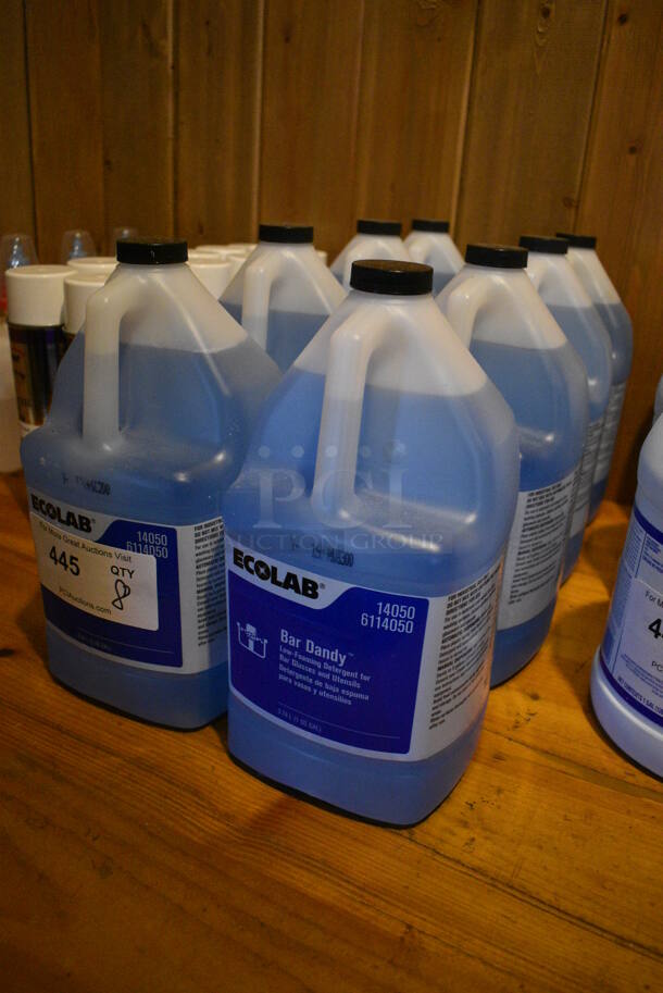 8 Ecolab Bar Dandy Low Foaming Detergent for Bar Glasses Jugs. 5.5x5.5x12. 8 Times Your Bid! - Image 2 of 3