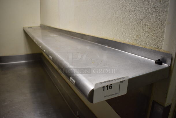 Stainless Steel Wall Mount Shelf. BUYER MUST REMOVE. 96x12x15 - Image 2 of 3
