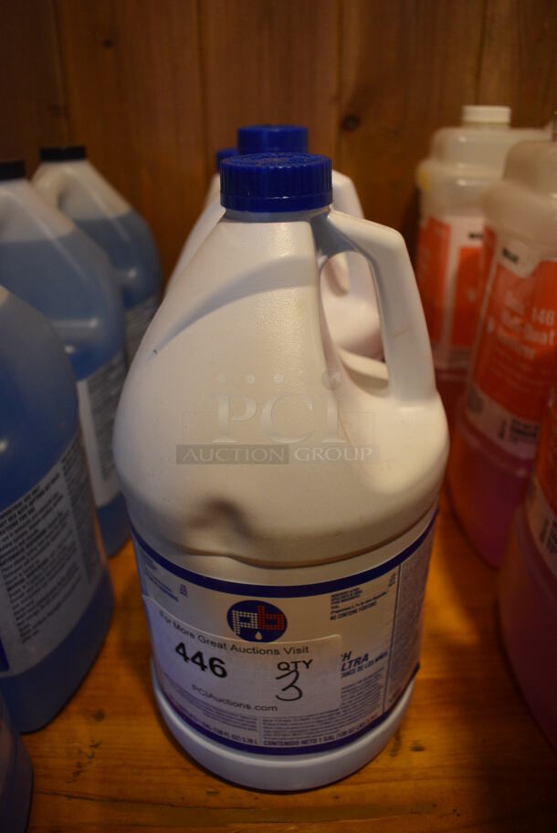 3 Pure Bright Germicidal Ultra Bleach Jugs. 6x6x12. 3 Times Your Bid!