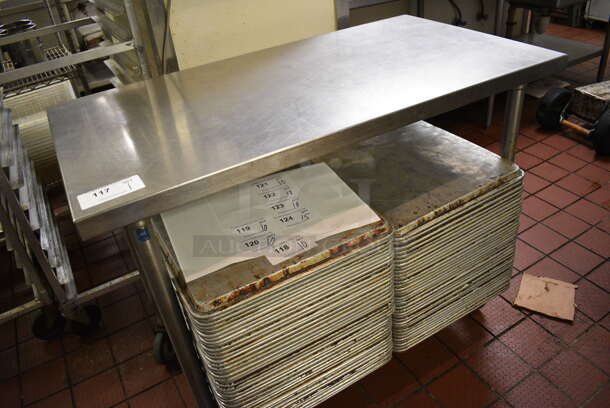 Stainless Steel Commercial Table w/ Undershelf on Commercial Casters. 45x24x36 - Image 2 of 3