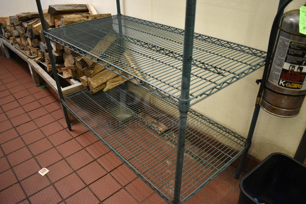 Green Finish 4 Tier Metro Style Shelving Unit. BUYER MUST DISMANTLE. PCI CANNOT DISMANTLE FOR SHIPPING. PLEASE CONSIDER FREIGHT CHARGES. 48x24x75 - Image 3 of 3