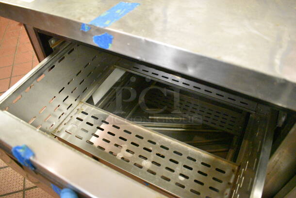 GREAT! 2006 True Model TPP-60D-2 Stainless Steel Commercial Pizza Prep Table w/ 2 Drawers and Door on Commercial Casters. 115 Volts, 1 Phase. 60x33x42. Unit Was Working When Restaurant Closed! - Image 5 of 7
