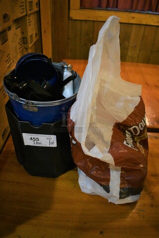 ALL ONE MONEY! Lot of Various Items Including Metal Beer Buckets and Material!