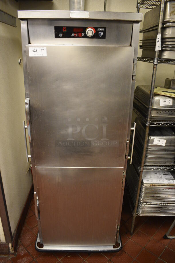 NICE! FWE Stainless Steel Commercial Electric Powered Heated Holding Cabinet on Commercial Casters. 30x35x76. Unit Was Working When Restaurant Closed!