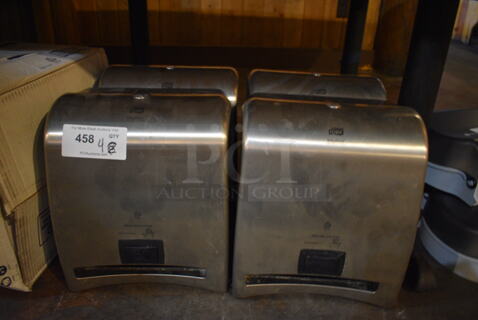 4 Tork Metal Wall Mount Paper Towel Dispensers. 12x8x15. 4 Times Your Bid!