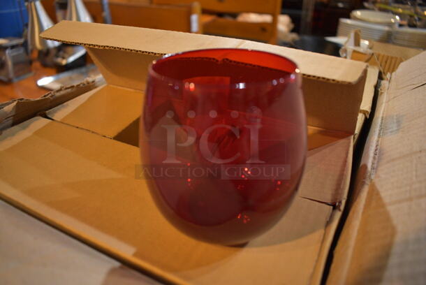 48 BRAND NEW IN BOX! Red Beverage Tumblers. 3.5x3.5x4. 48 Times Your Bid!